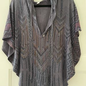 Comfy embellished hooded tee